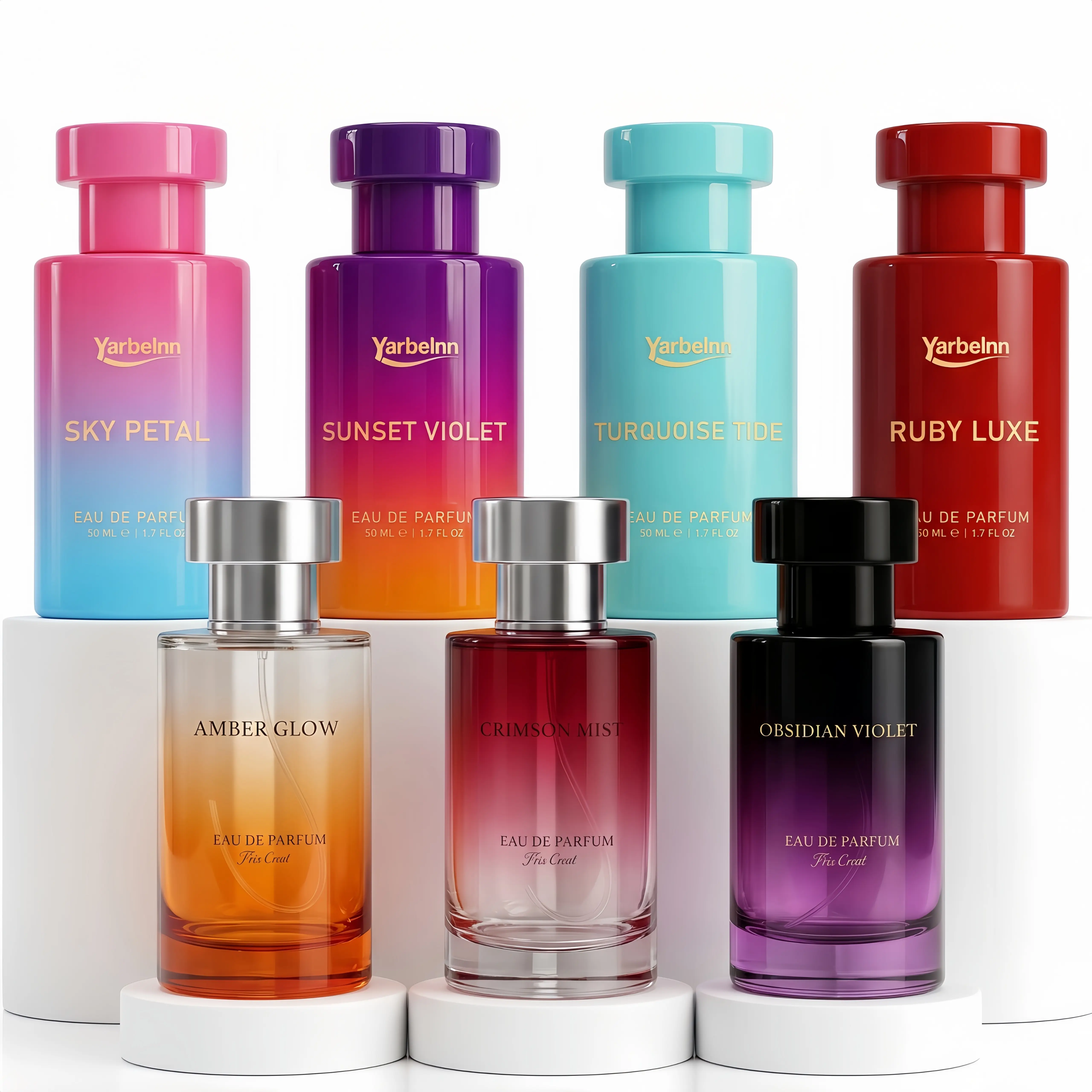 Yarbelnn 7-Piece Perfume Gift Set for Women 50ml/1.7 fl oz | Long Lasting Clean Girl Aesthetic Fragrance Collection | Fruity Floral & Gourmand Scents with Vanilla, Amber, Jasmine & Musk | Luxury Signature Perfume Set for Her