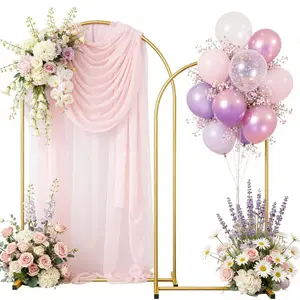 Arch Backdrop Stand Set (7.2FT & 6.5FT), Wedding Arch Stand for, Sturdy Chiara Arched Background Frame with Base for Birthday Baby Shower Graduation