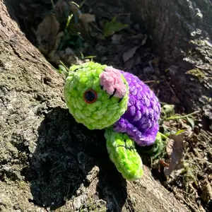 Hand-Made Crochet Zombie Turtle Plushie - Unique and Whimsical Design