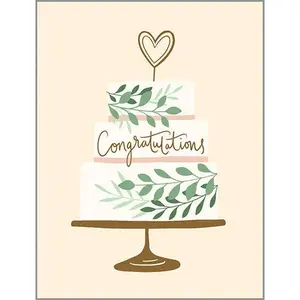 Wedding card - Heart A Top Cake