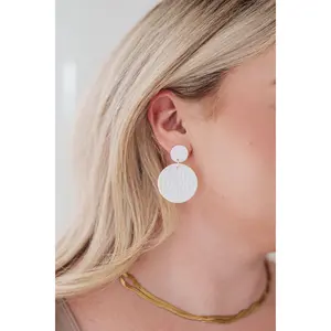 Falling Petals Earrings in Cream