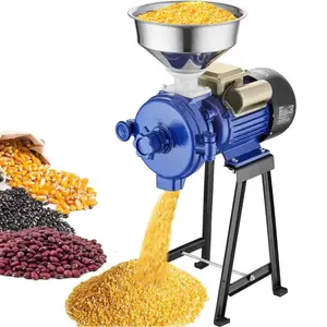 Electric Grain Mill Grinder, 3000W Spice Grinders, Commercial Corn Mill with Funnel, Thickness Adjustable Powder Machine, Heavy Duty Feed Flour Cereal Mill Wheat Grinders, Dry Grinder