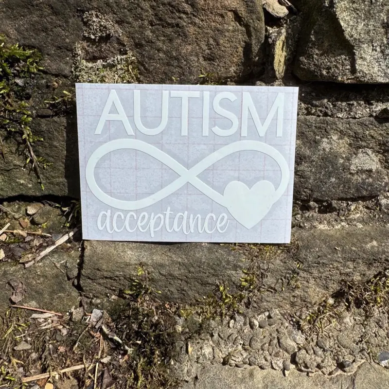 Autism Infinity Water-Resistant Vinyl Car Sticker - 8 Inch, Crisp Clean-Cut Lines Automotive Exterior Accessory, Truck Decals, Birthday Gift for Friends, Fits Laptops, Water Bottles (Autism Awareness), Decals For Truck