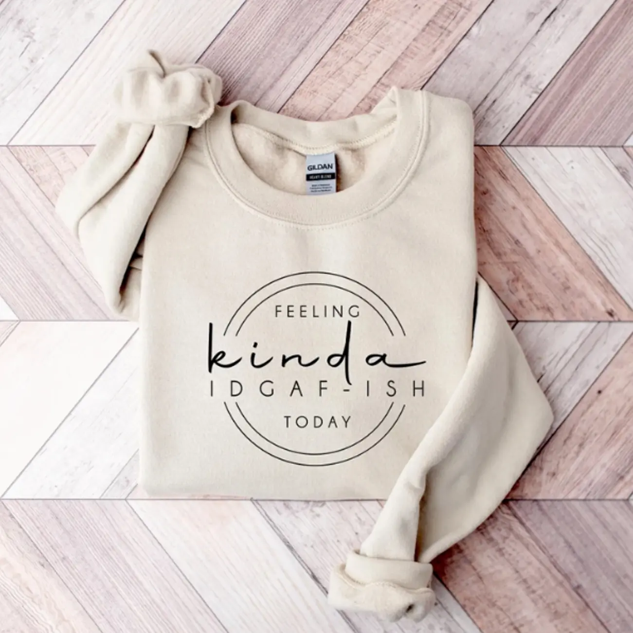 Feeling Kinda IDGAF-ish Today Sweatshirt, Funny Graphic Sweater, Sarcastic Pullover, Funny Quote Shirt, Funny Gift Sweater, Sarcastic Shirts