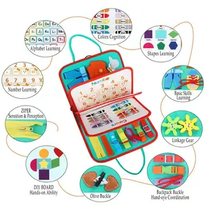 Educational Game Board for Kids - Multi-functional Design for Hand-Eye Coordination & Logical Thinking - Portable Travel-Friendly Gift for Early Childhood Development - Fun Learning Experience with Montessori Concepts