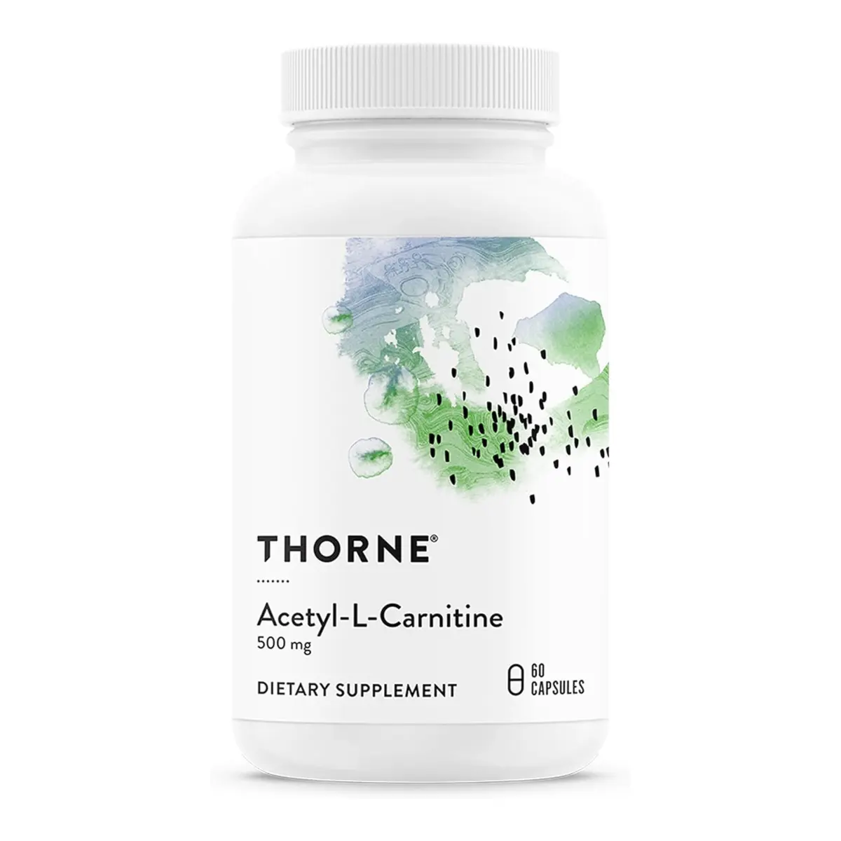 THORNE - Acetyl-L-Carnitine - 500 mg - Supports Brain Function, Mood & Healthy Nerve Sensations in the Hands & Feet* - Third-Party Certified - Gluten, Dairy & Soy-Free - 60 Capsules