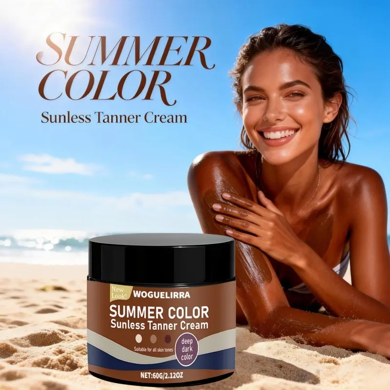 1pc Natural Bronzing Sunless Tanning Mousse/lotion/gel, Enhancing Darkening Sunless Tanner Cream, Tanning Products, Waterproof & Long-Lasting, for Medium to Deep Skin Tone