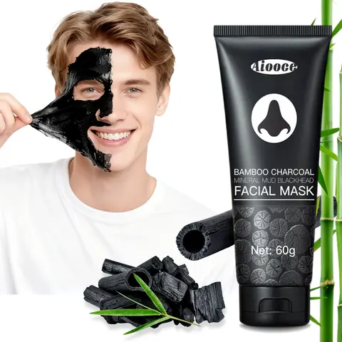 bamboo charcoal mask, peel off mask, deep cleansing mask, oil control face mask, men facial care, women skin care, pore refining mask