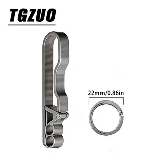 Premium Corrosion-Resistant Titanium Alloy Keychain, High-Quality Durable Outdoor Accessory, Simple Style Portable Clip