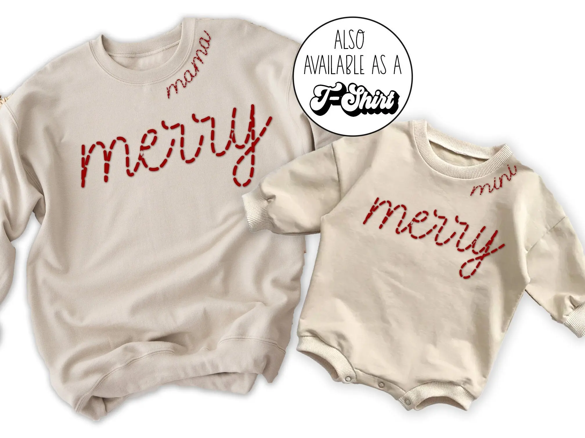 Merry Mama Matching Mom Kids Christmas Top