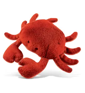 DolliBu Red Crab Plush Fridge Magnet - Soft & Fluffy Adorable Stuffed Decor for Home Office Use - High-Quality Premium Plush Materials - Functional Note Holder - Kids & Animal Lovers Collectible