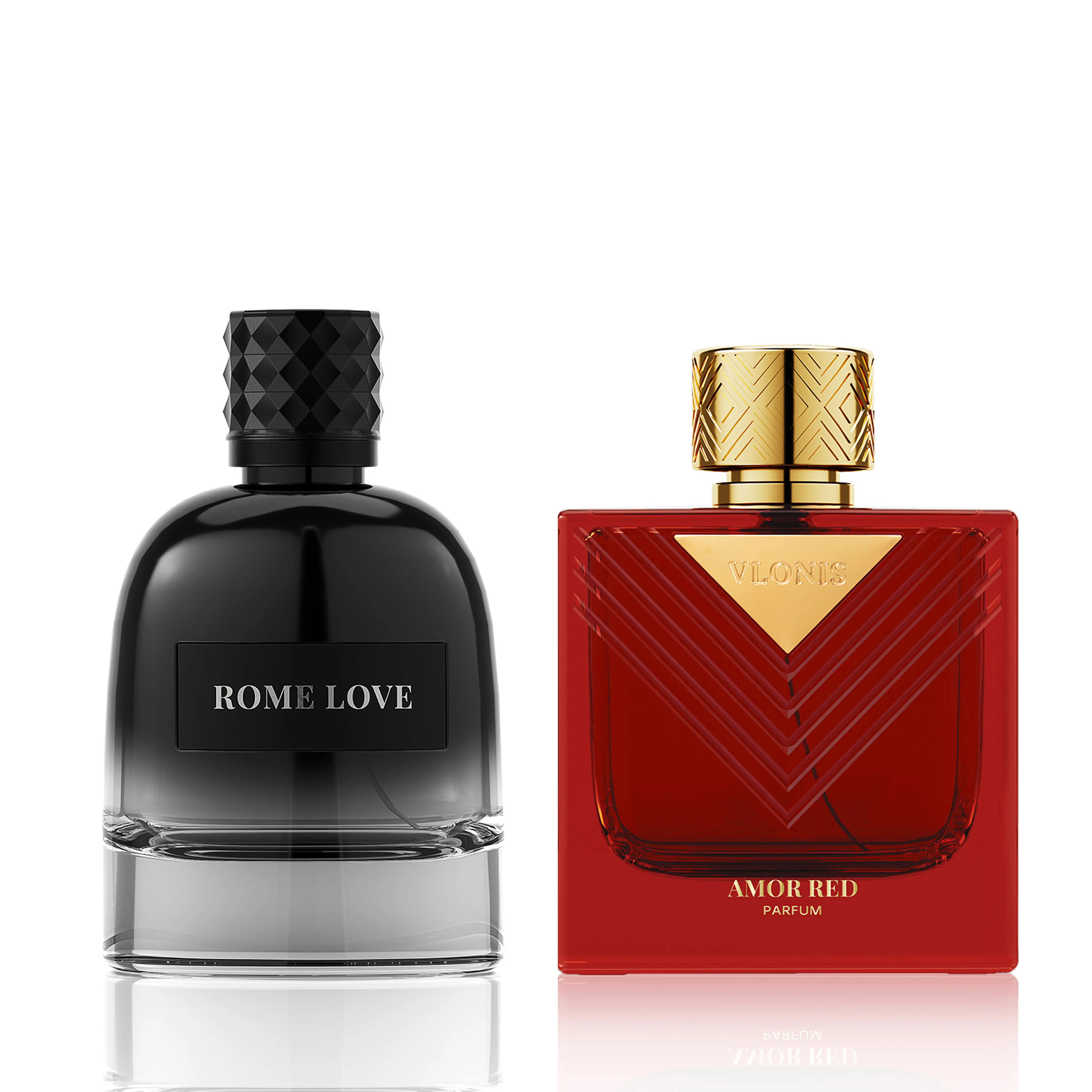 VLONIS Rome Love & Amor Red Cologne Set for Men, Long Lasting Signature Scent, 2-Pack Gift Ready Bold Fragrance, 3.4oz Bottles, Yes, Adults, Bold Scents, Contains Neither, Regular Edition, Liquid, Luxury Perfume Gift Box