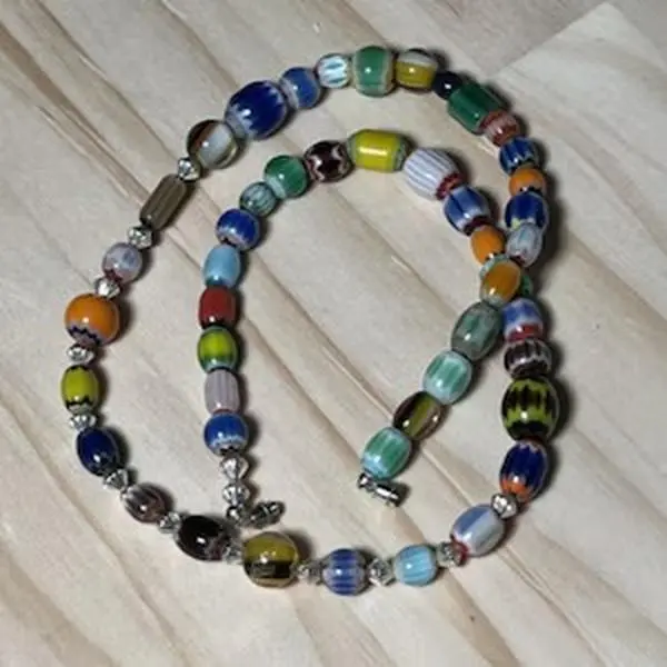 Splash of Colors Glass Bead Necklace - Splash of Color Glass Beaded Necklace - Splash of Colors Bead Necklace