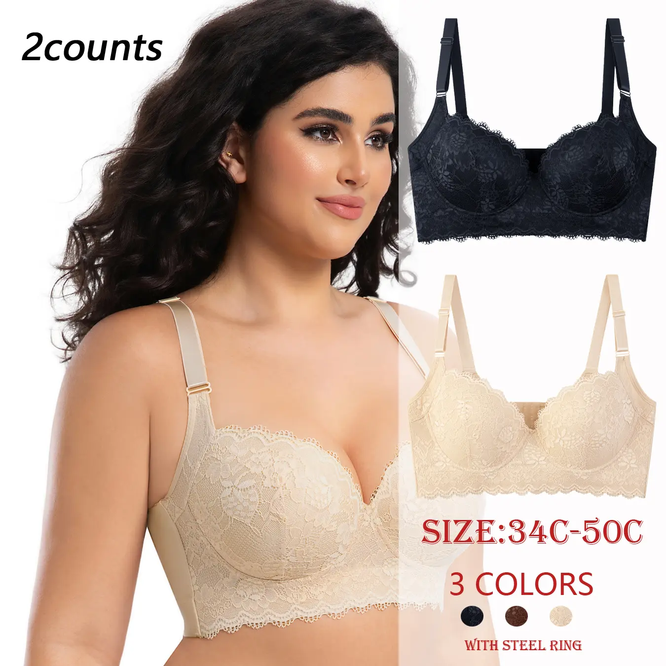 Large lace sexy lingerie, thin design, memory steel ring, gathered collection, accessory breast, anti sagging bra, deep V-bra underwire bra mom cozy bra fall sweet pushup lady lingerie brasier faja - TikTok Large lace sexy lingerie, thin design, memory steel ring, gathered collection, accessory breast, anti sagging bra, deep V-bra underwire bra mom cozy bra fall sweet pushup lady lingerie brasier faja - TikTok