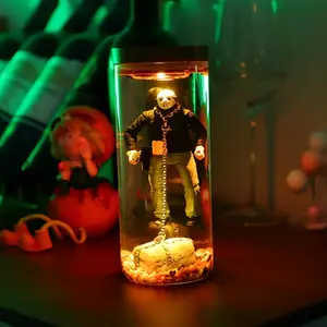 1pc Jason Voorhees Water Lamp, Horror Movie Themed Decorative Light, Scary Collector'S Edition, Plastic Material, Ideal for Christmas Party Gifts fake  flowers religious ornament home laundry room creative small gift