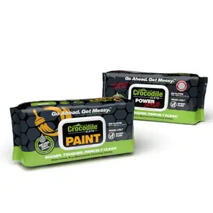 The Tradesmen Paint Bundle - Crocodile Cloth Paint (100 Cloths) and PowerSCRUB (80 Cloths) - Cleaning Wipes For Surface Prep and Cleanup - Paint Spills and Drips, Caulk, Glue, Adhesives, Ink, Laser Residue - For Painters, Contractors, Artists and DIYers