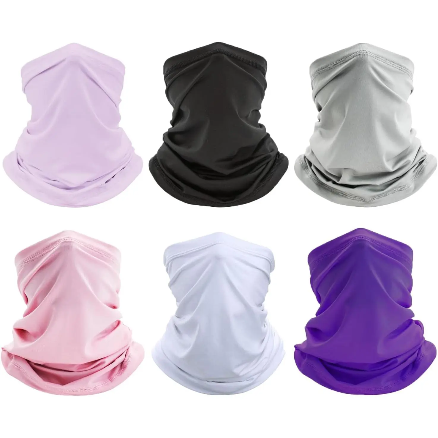 Gaiter Bandana  Mask: 6 Pack Cooling Gator Mask Ski  Scarf Breathable  Cover Balaclava