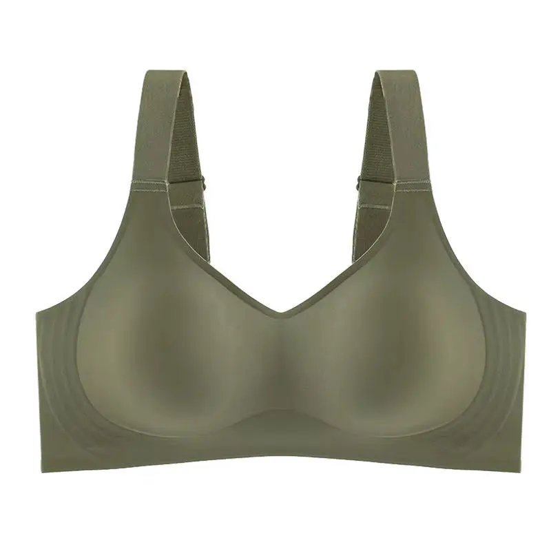 Beautiful Back Large Size Soft Support Push-Up Bra for Women, Seamless One-Piece, Wire-Free, Adjustable Sports Thin Bra Seamless