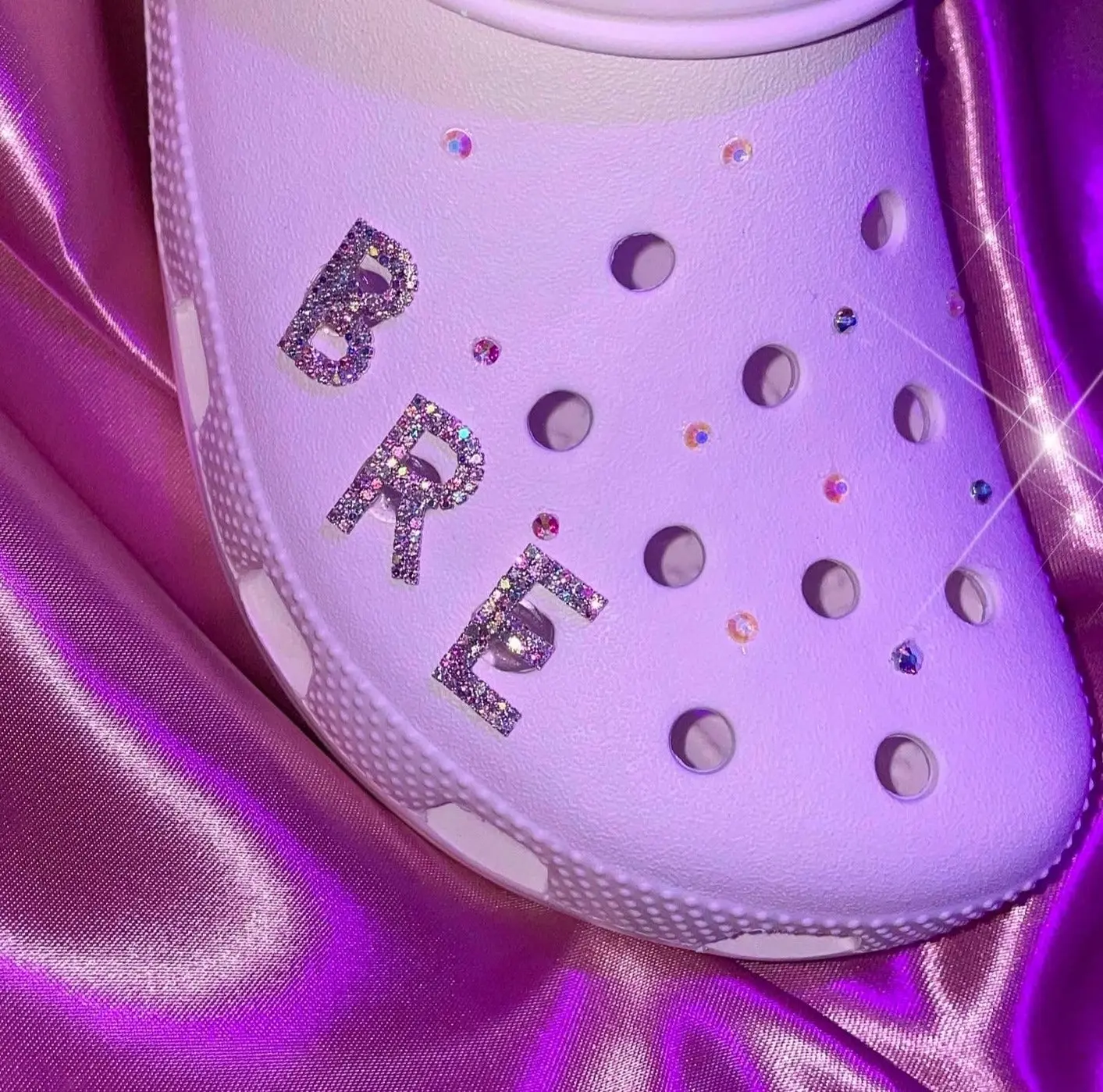 Bling Alphabet Shoe Charm Gibbitz - Classic Style with AB Rhinestone Embellishment, Silver Finish, Personalize Footwear with Each Letter