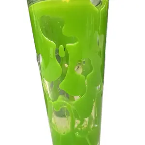 Lava Drip Snow Globe Tumbler Cups with Unique Green Drip Design for Stylish Drinkware