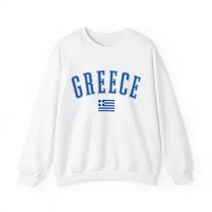 Greece Crewneck Sweatshirt, Greek Gift, Greece Travel Shirt, Greek Clothing, Greek Souvenir, Greece Sweater, Travel Pullover, Varsity Shirt Sweatshirt, Hoodie, Comfort Colors