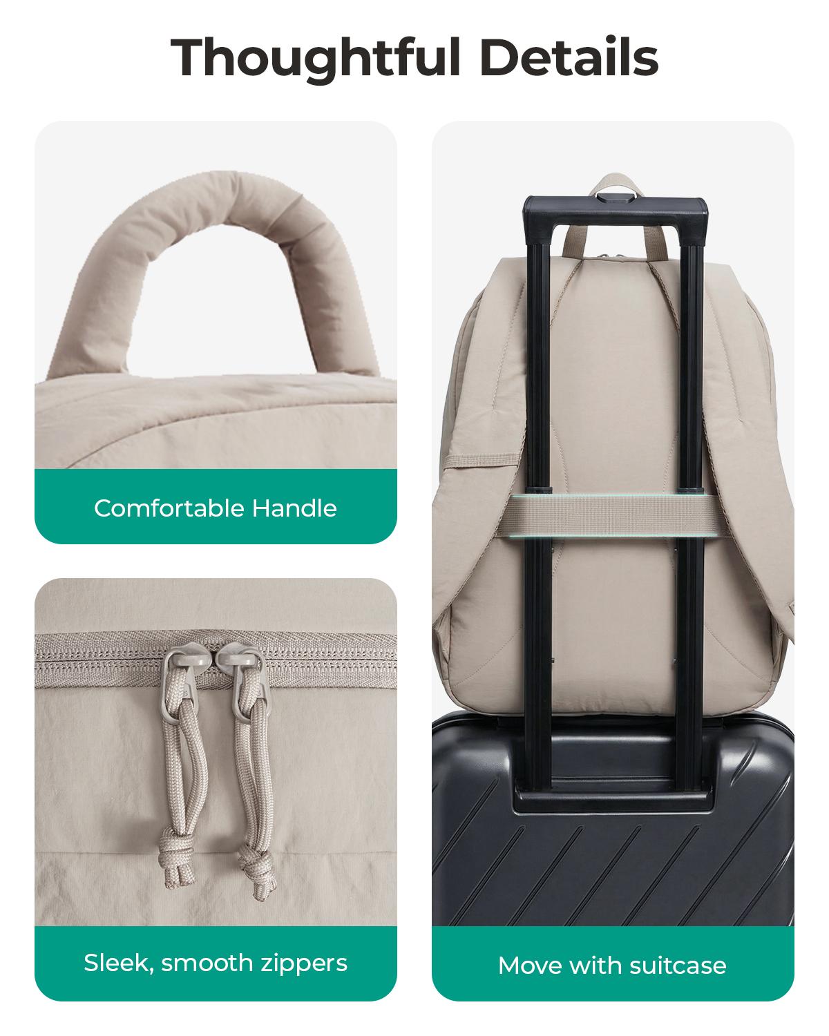 【NEW IN】BAGSMART Cute Puffer Backpack for School Girls, Detachable Bow Lightweight 15.6" Laptop Bag, Durable Nylon Daypack for Travel & Commute 【NEW IN】BAGSMART Cute Puffer Backpack for School Girls, Detachable Bow Lightweight 15.6" Laptop Bag, Durable Nylon Daypack for Travel & Commute