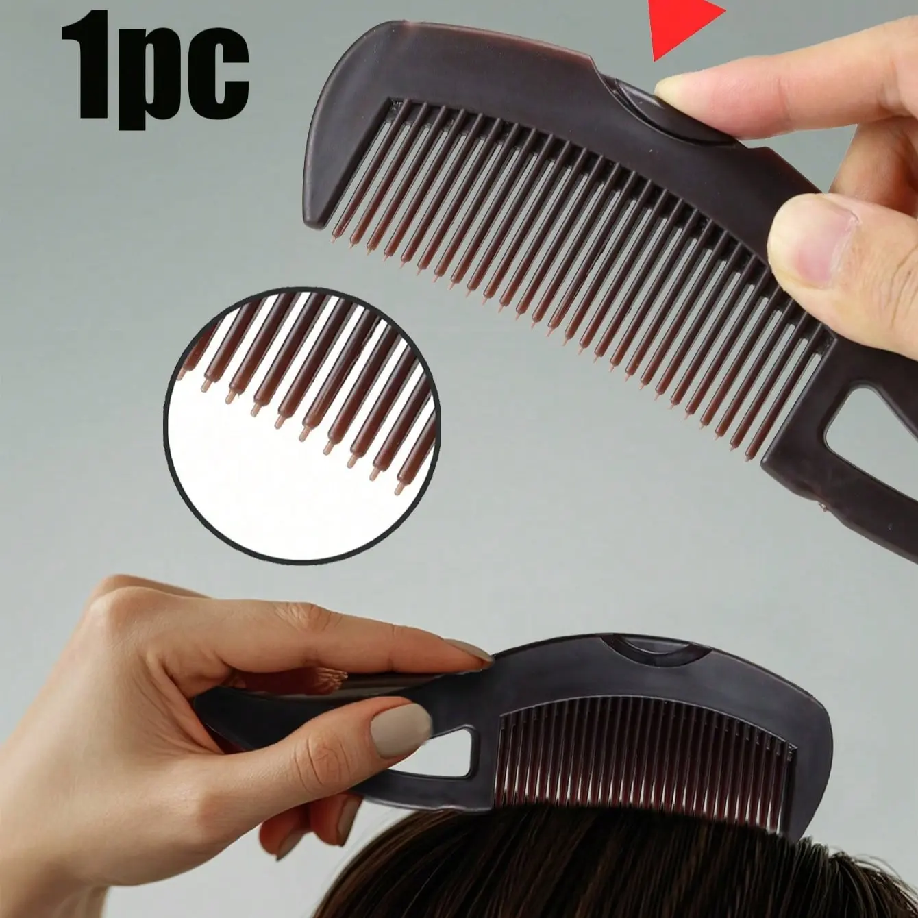Portable Dandruff Comb, Hair Detangling Comb, Hair Care Comb, Hair Styling Combs, Pressable Hairbrush, Scalp Massager, Anti-Itch, No Wash, Suitable for All Hair Types, Gift for Women and Men