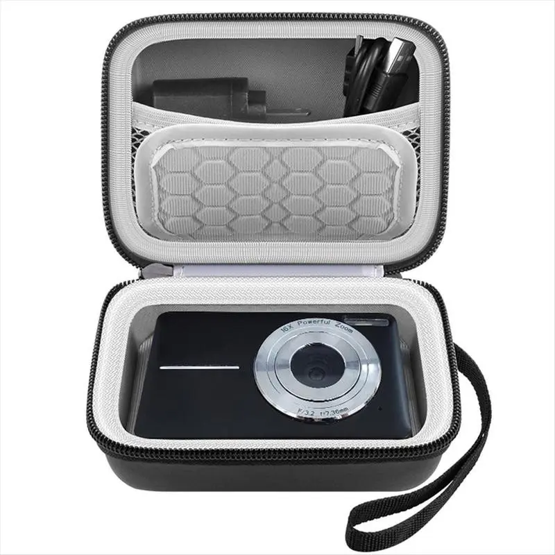 Portable Digital Camera Storage Bag, Shockproof Durable Camera Protective Case With Lanyard, Portable Camera Protective Cover, Camera Accessories