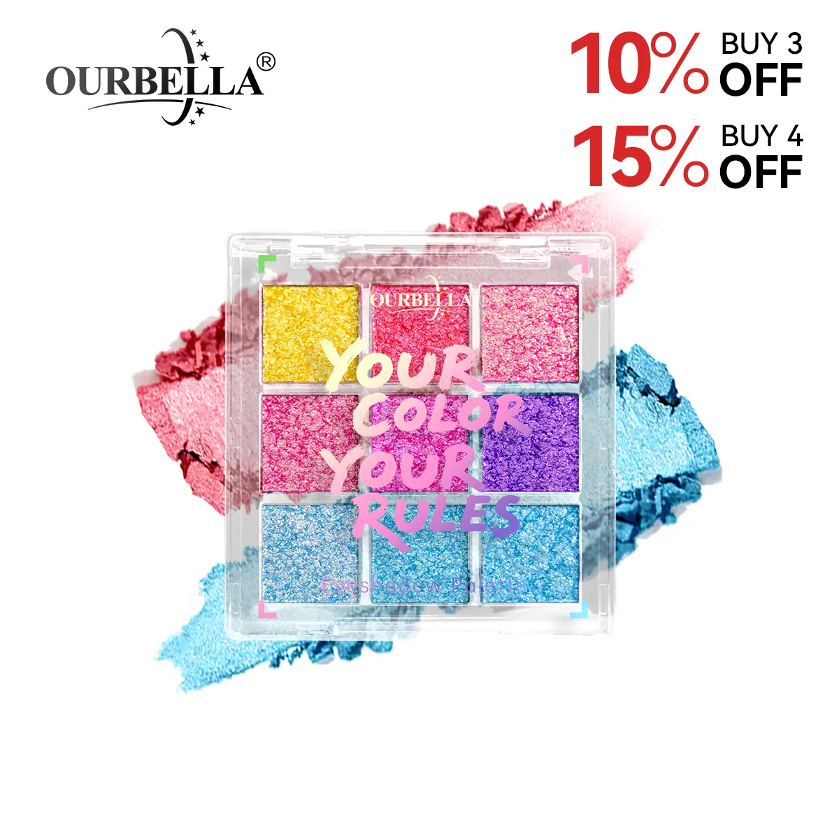 [MERMAID RESTOCK]Ourbella Duochrome Eyeshadow Palette Mermaid 9 Shades with Super Smooth Formula Includes Special Colors & Highly Pigmented Makeup Multicolor Cosmetic Blend Daily Gentle Lid Shimmer Glitter,tiktokshopstockup