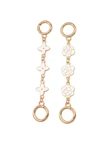 2pcs Bag Chain Extender chain, Clover Heart Purse Charms, Metal Handbag Strap Decorations, DIY Bag Accessories for Women