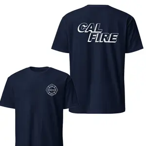 CAL FIRE Graphic T-Shirt, Firefighter Rescue Apparel, Soft Cotton Blend Shirt, Patriotic Firefighter Gear for Men & Women, Perfect Firefighter Gift