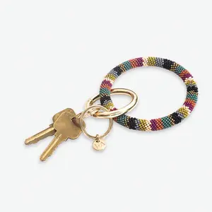 INK + ALLOY Chloe Stripe Key Ring Muted