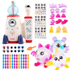 DIY Sticky Balloon With Pump, Re-Usable Decors, Model bouncy balloon kit multiple sculptures for kids toy, 60 balloons, 134 accessories, Party fun activities/gifts for toddler boys and girls【DealsForYouDays】