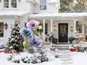 Jumbo   Flower   Christmas    decorations    Life Size Unique Decorations for Christmas Tree Setup, Holiday Parties, Photo Wall & Retail Store Displays. Giant Artificial Flowers for all your Decor Needs.