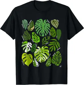 100% cotton Unisex Monstera Varieties Albo Deliciosa Thai Con Plant Lover T-Shirt