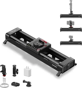 IFOOTAGE Pico Pro Motorized Slider Phone Gimbal Stabilizer, 15.7'' 2-Axis Phone Gimbal Portable Stabilizer fo iPhone/Android/ Insta360 Action Cams/DJI Pocket 3/4, Payload 3.3lb