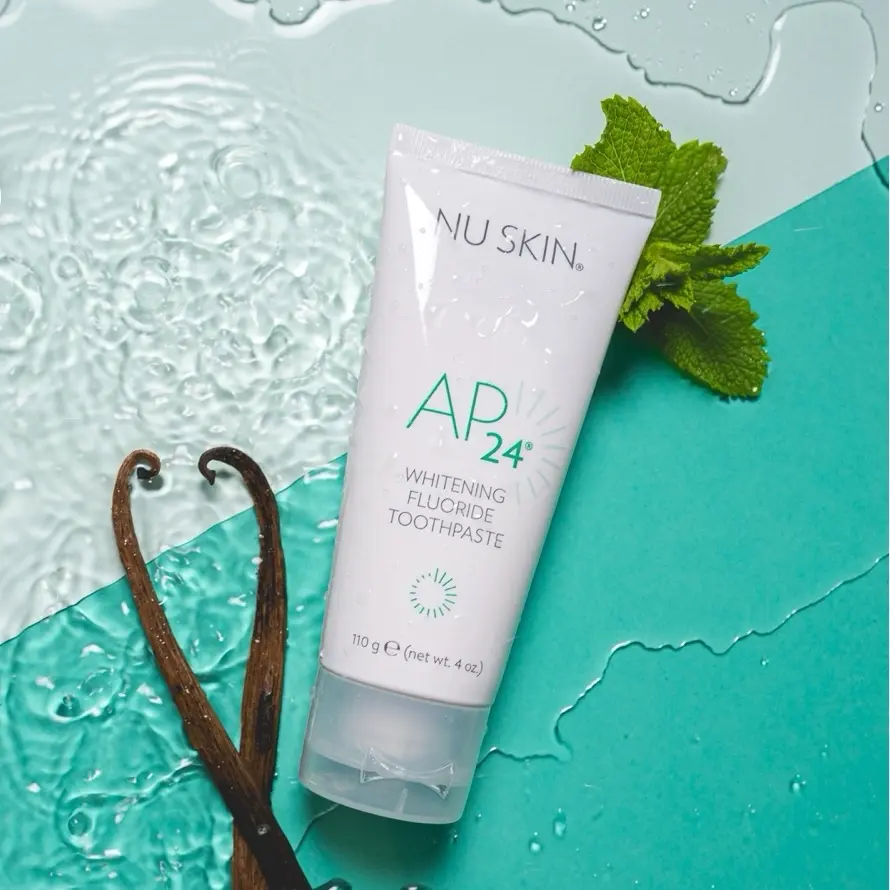 Nuskin AP 24 Whitening Fluoride Toothpaste for Gentle Oral Care - Mint Vanilla, Long-Lasting Clean & Fresh Feel tooth stain probiotic teeth