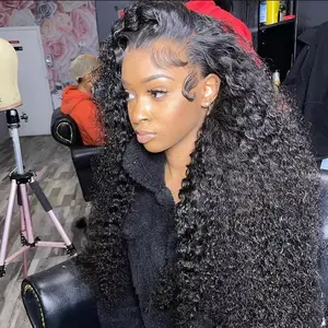Bling Hair Deep Wave 13x4 13x6 Lace Frontal Wig Human Hair Brazilian Deep Curly Transparent Lace Front Human Hair Wigigs For Women On Sale 180% Density TikTokShopBlackFriday