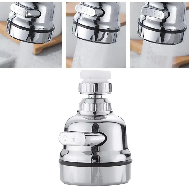Kitchen Sink Aerator, 360-Degree Swivel Faucet Aerator, Water Saving Faucet with Gasket Faucet Replacement Part for Kitchen,Bathroom - 3 Spray Modes Adjustment