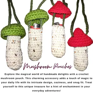 Crochet Mushroom Pouch