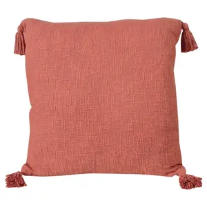 Ox Bay Solid Cotton Throw Pillow with Tassels