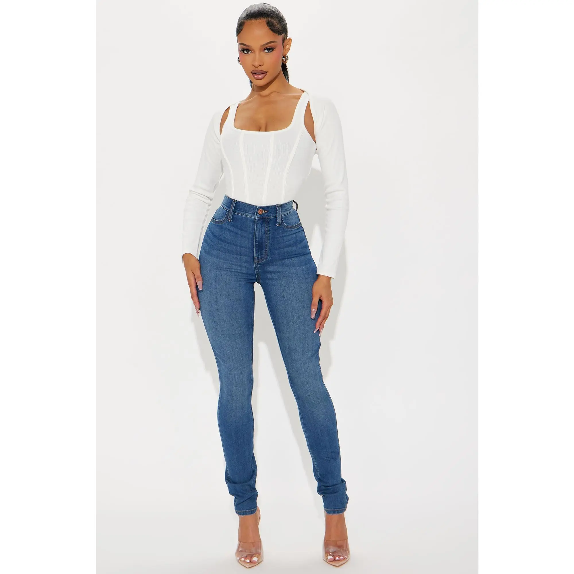 Tall Emma Super Stretch High Rise Skinny Jean - Medium Wash