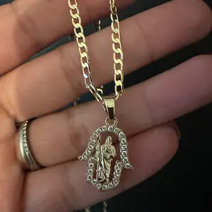San Judas Tadeo Pendant Necklace with 22 Inch Chain cadenas an jewelry women