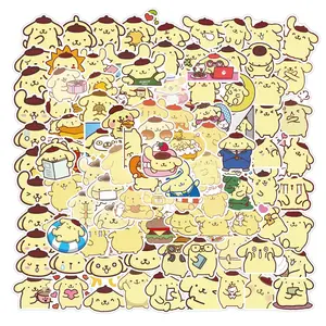 SANRIO Pompompurin Stickers 100pcs – Large Variety Pack with Adorable Pompompurin Designs for Crafts and Decor