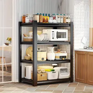4-Tier Heavy Duty Shelving Unit, 59" H, 1, 600 Lb Capacity. This Versatile Shelving Unit Is Ideal for Use in Homes, Basements, Laundry Rooms, And Storage Areas. Perfect for Storing Tools, Kitchenware, Office Supplies, And Warehouse Items