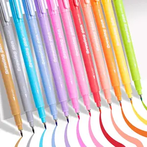 Painted 12 color marker set, multi-functional color marker for student and office use, art supplies for painting and sketching, multi-functional and vivid marker for creative projects