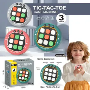 Tic-Tac-Toe Bolt Game,  Handheld Puzzle Games Console, Electronic Tic-Tac-Toe Game for Educational and Memory Growth, Portable Travel Games for Car Ride, Board Games for Kids and Adults