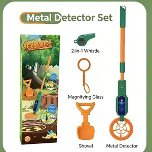 Toddler Metal Detector for Kids, Portable Sensitive Treasure Finder with Sound Light Alert, Beach Backyard Outdoor Science Exploration Toy Birthday Gift for Children
