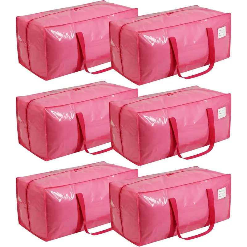 6 Pack Extra Heavy-Duty Large Moving Storage Bags with Comfortable Handles student organizer, Waterproof Spacious Large Travel Bags for Room Storage Organizer, room storage home accessories durable organizers