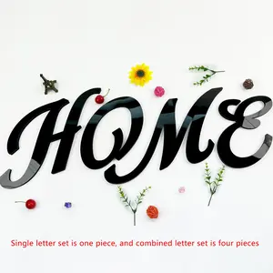 3D Acrylic Letter Wall Sticker, 20cm Large Capital Artistic English Letters, Foam Combination Mirror Decal, Home Decor